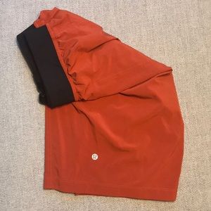 Men’s Lululemon Core Shorts size Medium Orange
